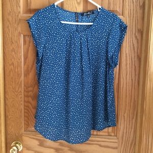 Alice Blue Pleated Top